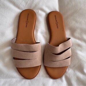 Treasure & Bond Blush Taupe Slide Sandals